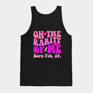 Oh the Rarity of Me Feb 29th Leap Year Birthday Vintage Tank Top